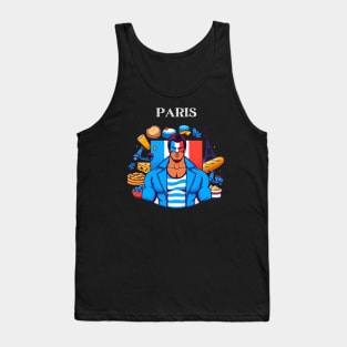 Paris France Masked Man Tank Top